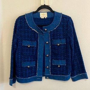 Kate Spade Blue Tweed Jacket